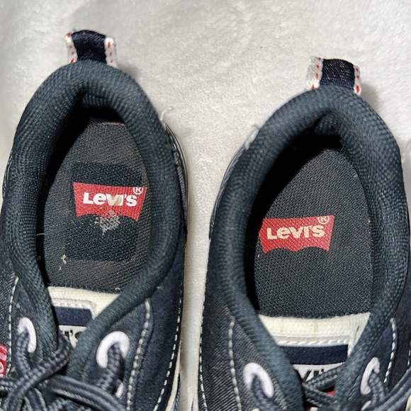Levi's CT CVS UL blue navy sneakers kids youth toddler size 12 - Picture 4 of 7